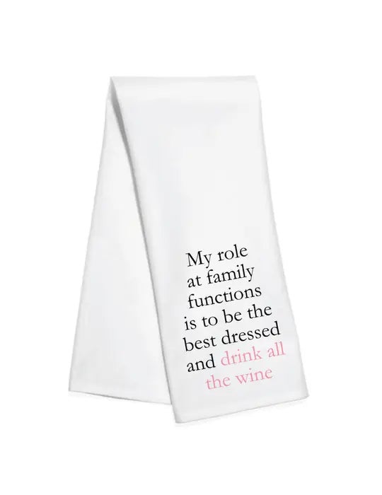 MY ROLE AT FAMILY FUNCTIONS Towel