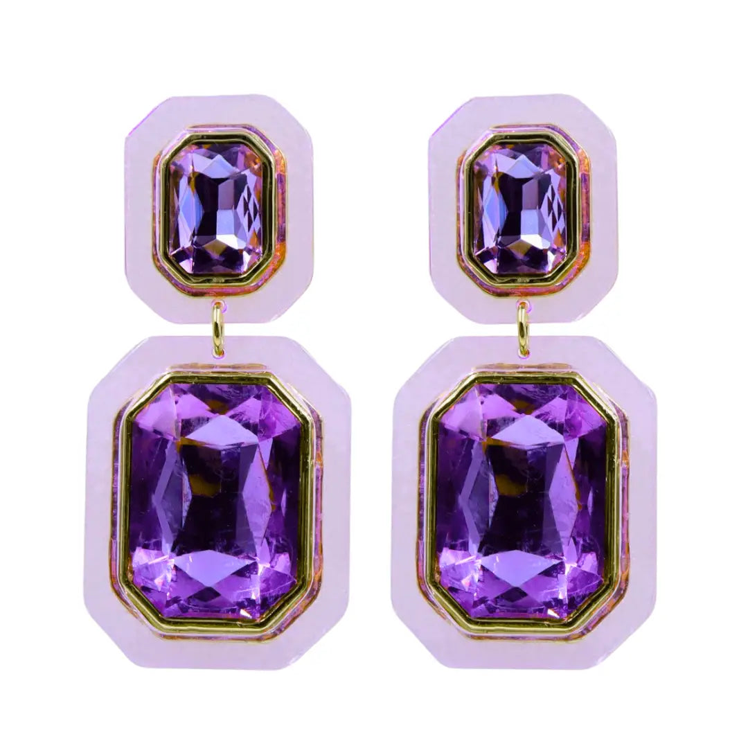 LAVENDER CRYSTAL DROP Earrings