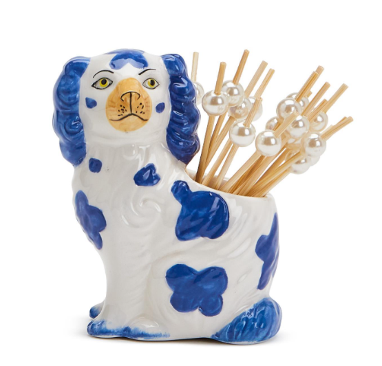 STAFFORDSHIRE DOG Toothpick Holder