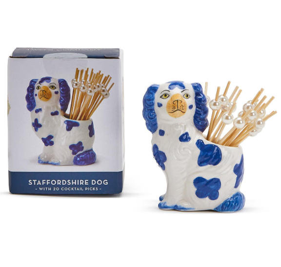 STAFFORDSHIRE DOG Toothpick Holder