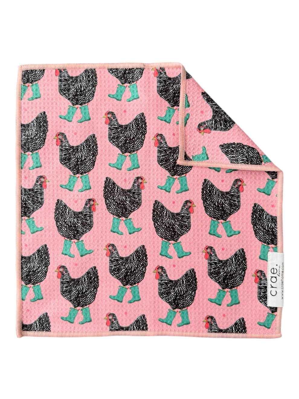 CHICK N BOOTS  Double Sided Washcloth