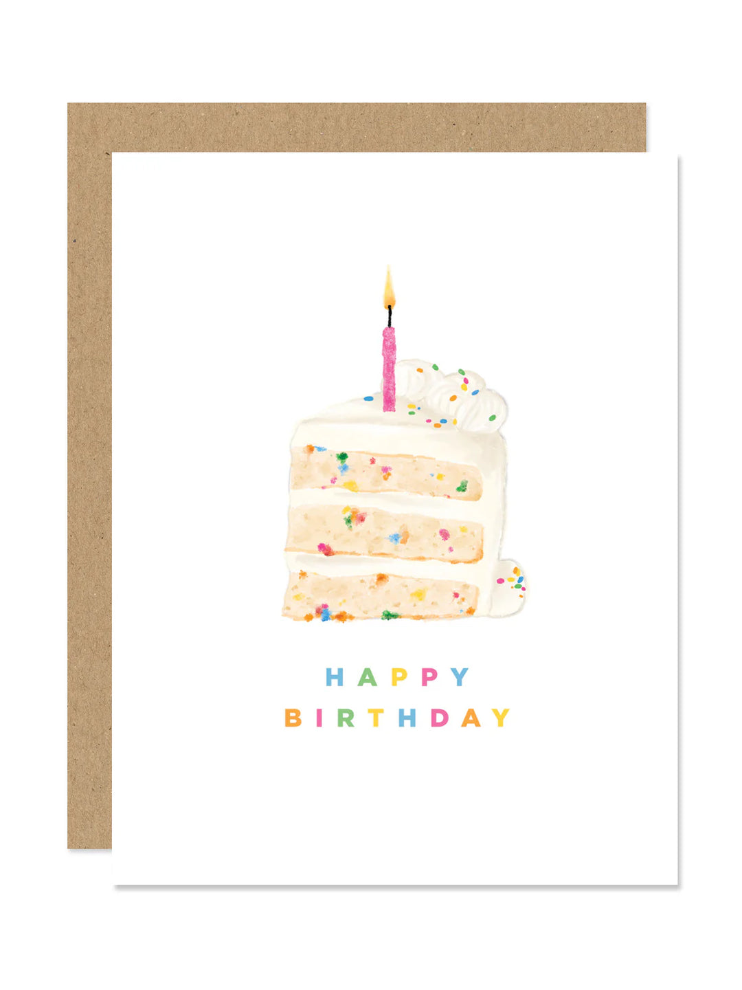 HAPPY BIRTHDAY CAKE Handmade Greeting Card