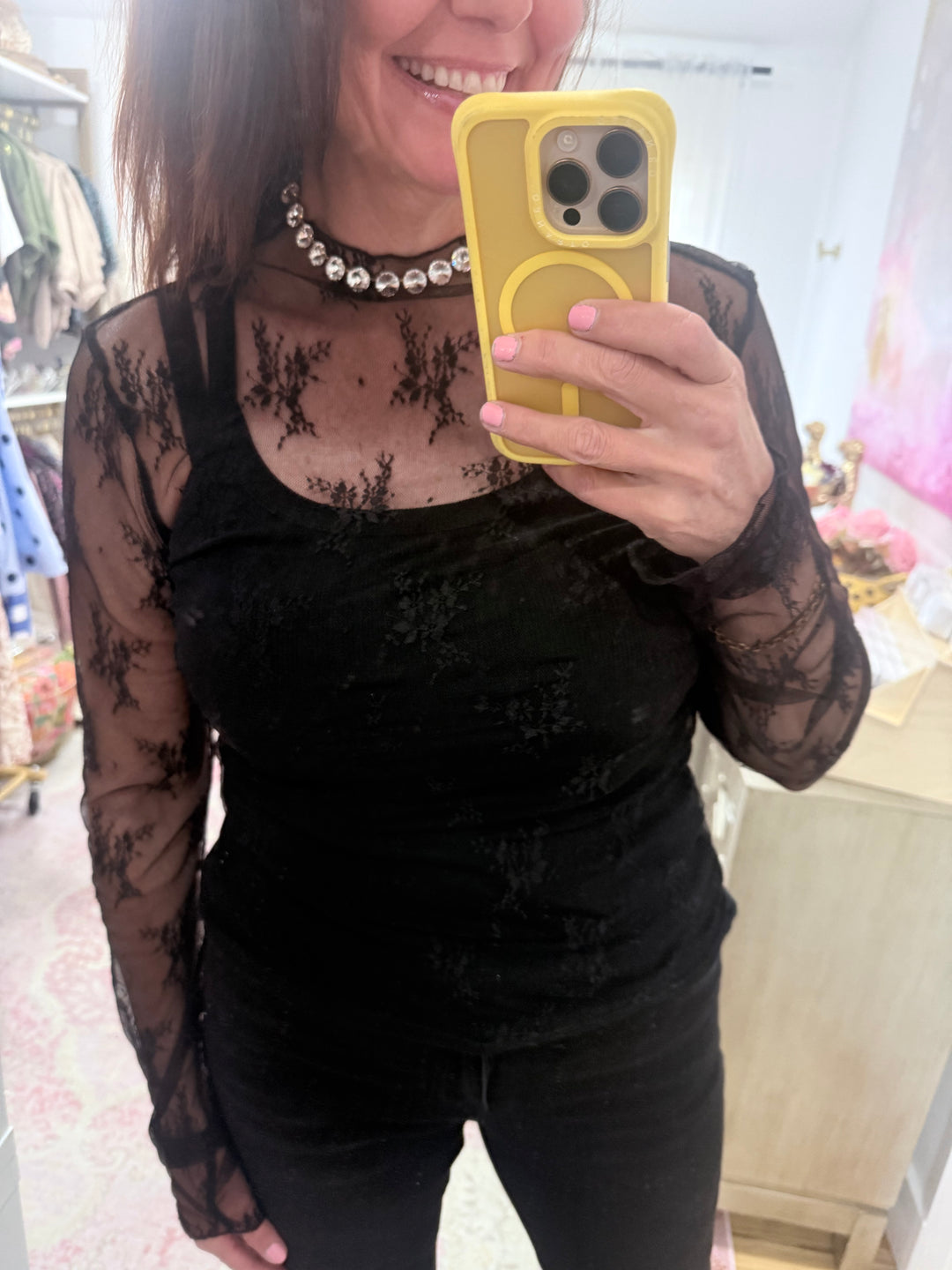 LACE Shirt -Black