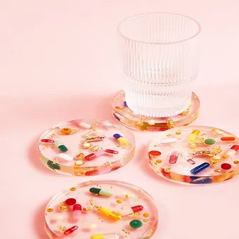 PILLS + GOLD Coasters