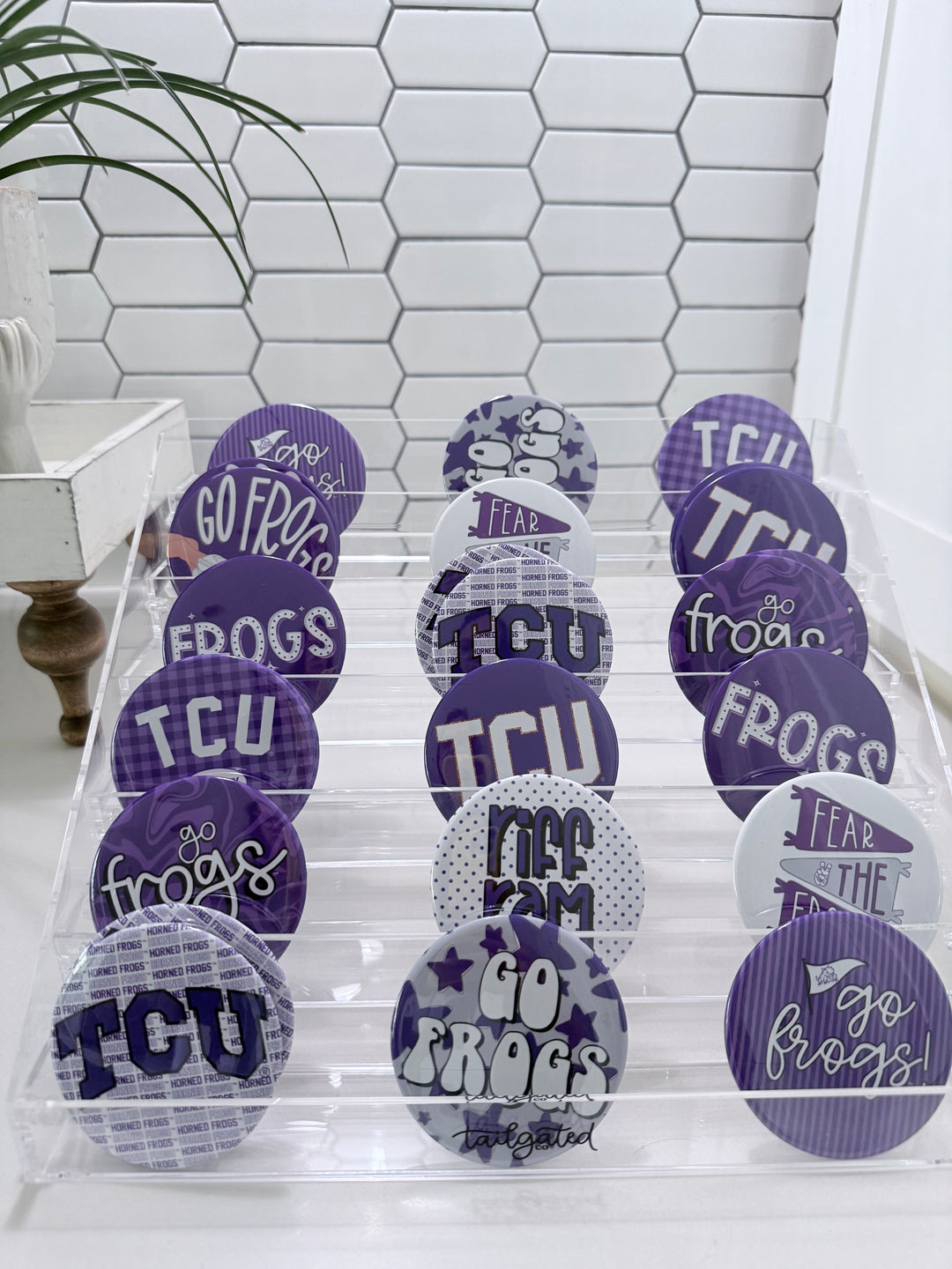 TCU GAME DAY BUTTONS