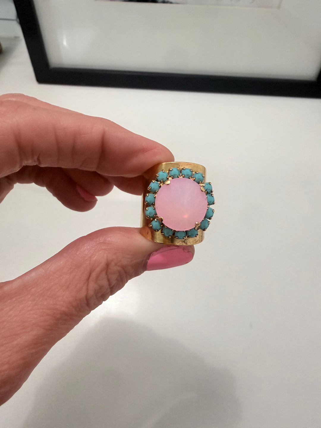 JACCI in ROSE GLIMMER & TURQUOISE