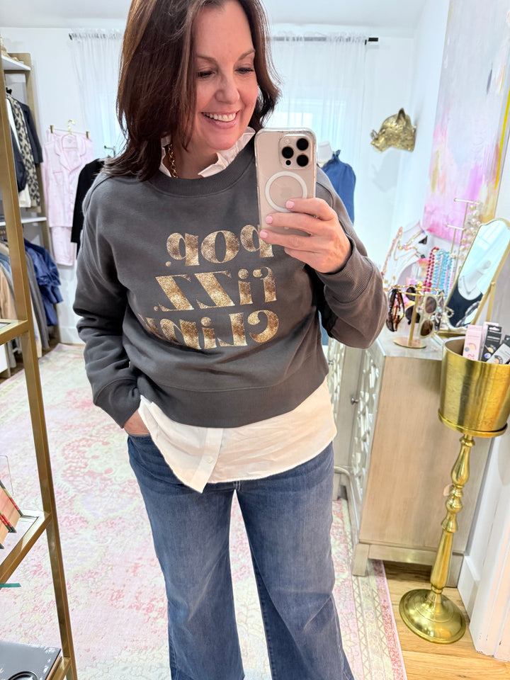 POP FIZZ CLINK Cropped Sweatshirt