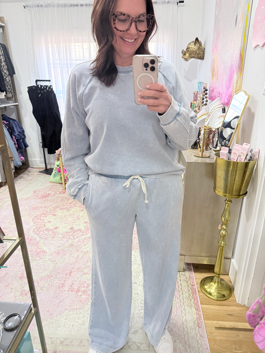 SPORT STRIPE Boyfriend Pant