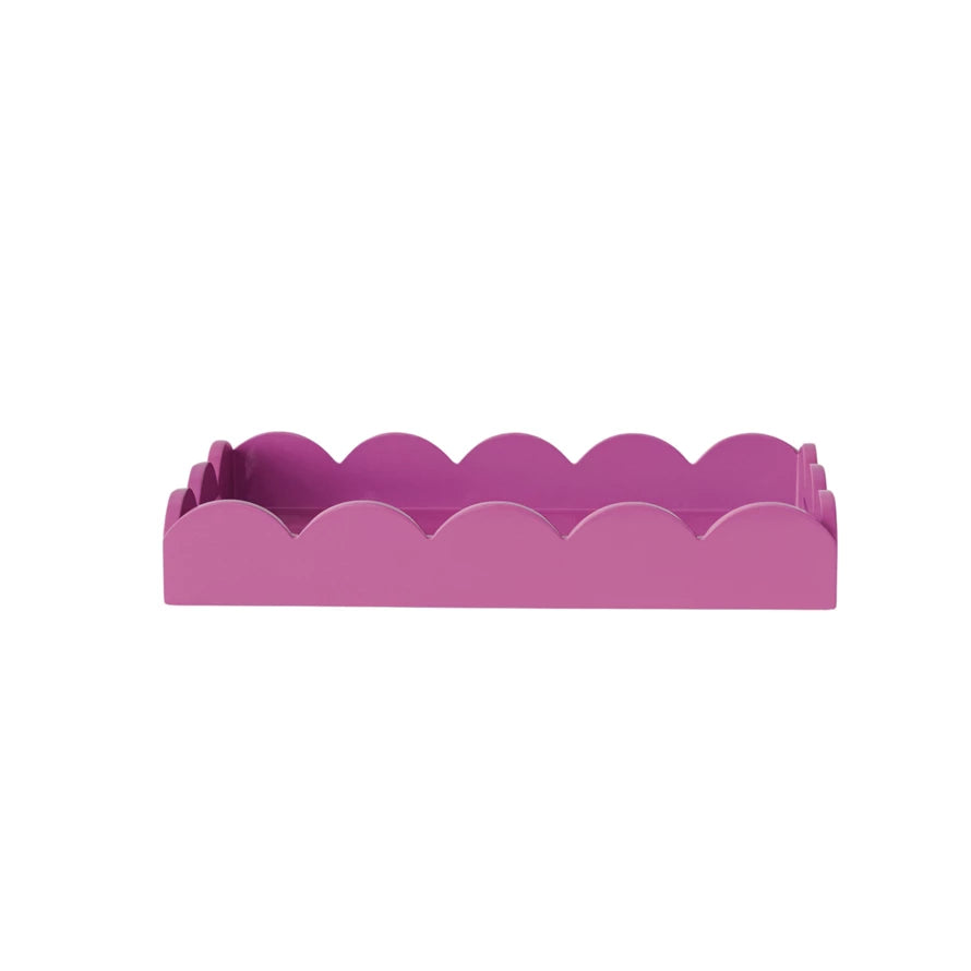 LACQUERED Scalloped Tray