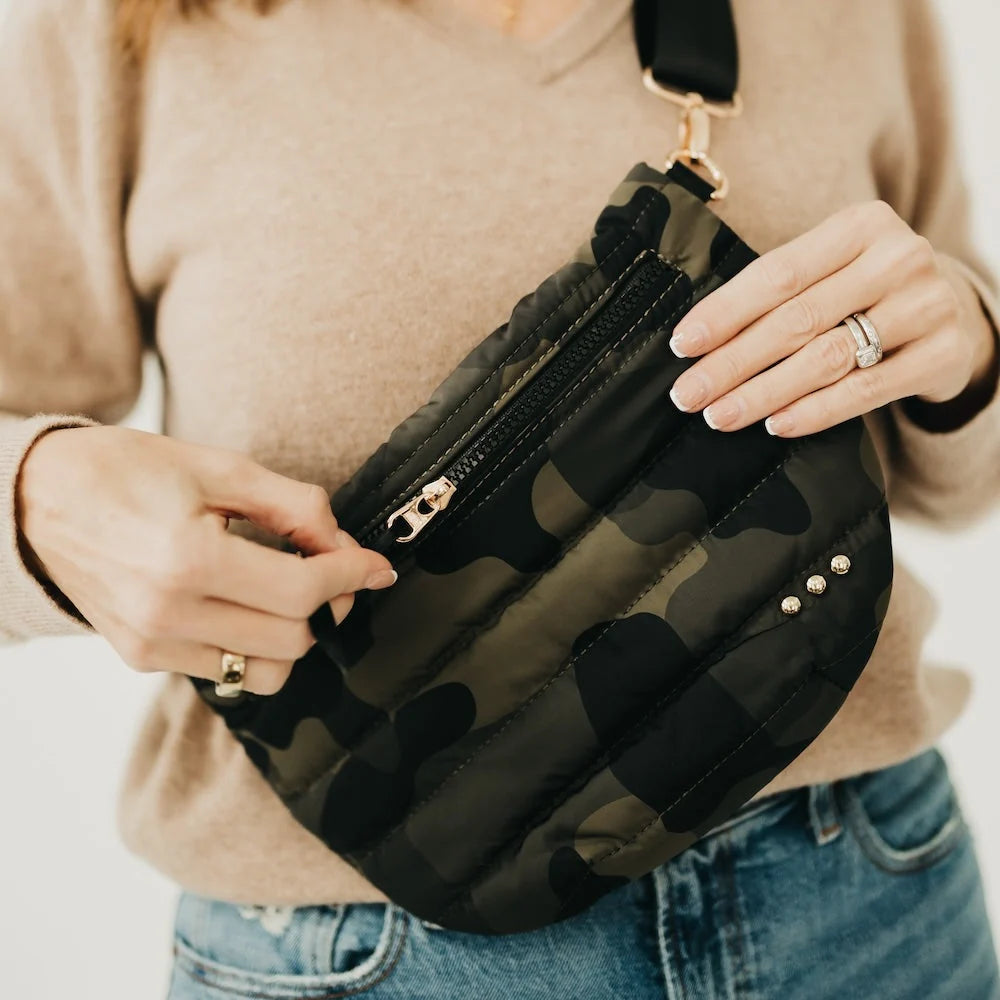 JOLIE Puffer Bum Bag  CAMO